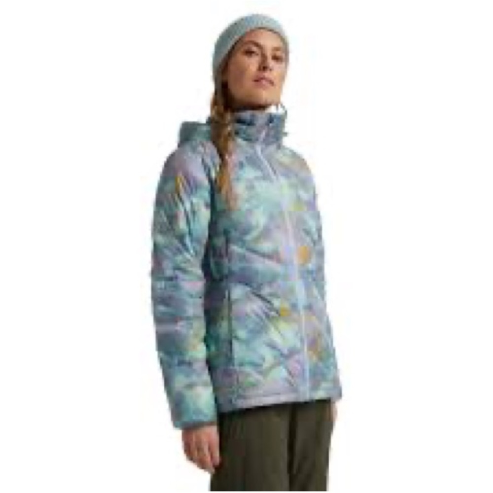 NWT Women’s Burton AK Baker Down Snowboard Jacket, Size Small, Aura Camo
